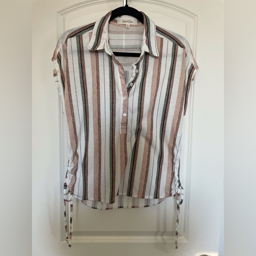 Eden & Olivia Multicolor Striped Button-Down Shirt